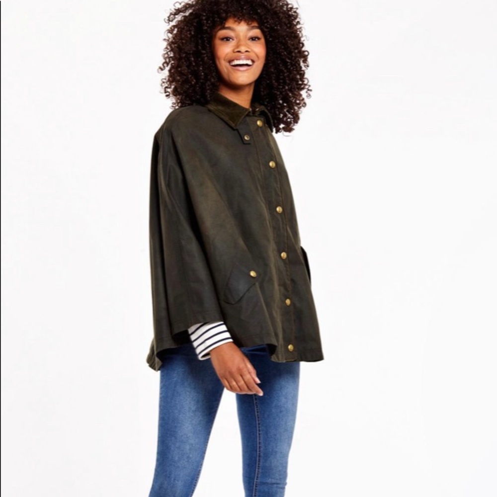 Joules Glamis Wax Cape - Size M
